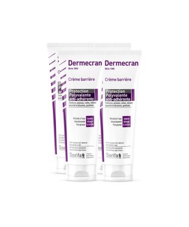 Sorifa Laboratory Set of 4 DermScreen Barrier Cream Versatile antistick protection Hands face and body High tolerance Fragrance free Tube 125 ml