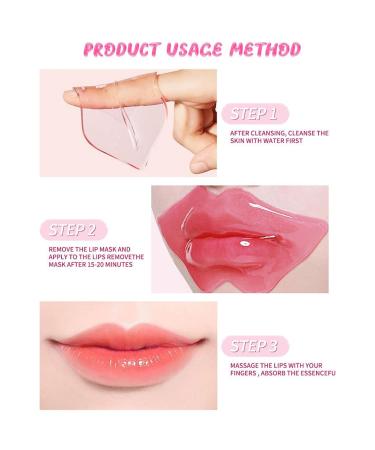 Felico Lip Mask 30PCS Collagen Care Gel Pads for Moisturizing Reducing Chapped Smoothing Fine Lines Remove Dead Skin Moisture Essence Make Your Dry Lips Attractive Sexy Peach - Buy Online on GoSupps.com