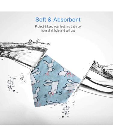 Lekebaby Baby Triangle Scarf 8 Pack - Absorbent Soft Cotton Bibs with Snap Fasteners for Boys & Girls - Buy Online on GoSupps.com