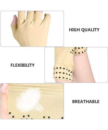 Buy Fingerless Mittens for Men - Magnetic Gloves for Carpal Tunnel & Tendonitis (Khaki) - International Shipping Available - Buy Online on GoSupps.com