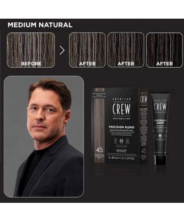 Buy American Crew Precision Blend Med Natural 40 ml (Pack of 3) - Premium Hair Color for Men | International Shipping Available - Buy Online on GoSupps.com