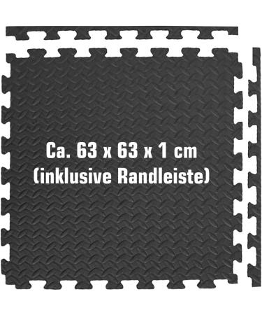 Buy EYEPOWER 4-Pack 1cm Floor Protection Mats - 63x63 Fitness Mat 1.6qm - Durable Edge-Protective Mats for Home Gym - Buy Online on GoSupps.com