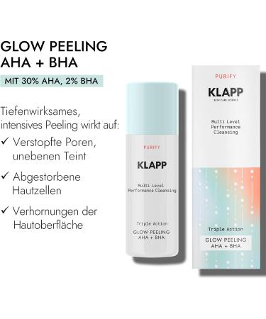 KLAPP Cosmetics - Triple Action Glow Peeling AHA + BHA (30ml) - Buy Online on GoSupps.com