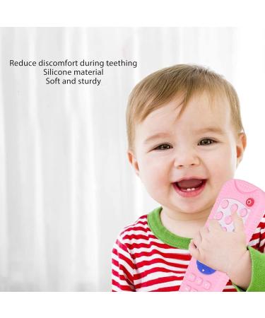 Soft Silicone Teether Toy for Babies - Pink Remote Control Design for Safe Gum Relief - Buy Online on GoSupps.com