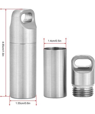 Buy Dilwe Waterproof Stainless Steel Medicine Bottle - Durable Camping Pills Holder for Outdoor Adventures - Buy Online on GoSupps.com