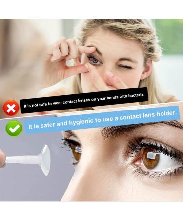 Buy Portable Contact Lens Container Set - Silicone Lens Inserter & Remover Travel & Home Use - 2 Pieces (Black & Blue) - Buy Online on GoSupps.com
