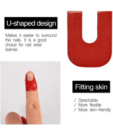 POFET 50pcs Red Disposable Peel Off Tape | Nail Art Leak-proof Skin Barrier Polish Protector Cover Guard - Perfect for Manicures - Buy Online on GoSupps.com