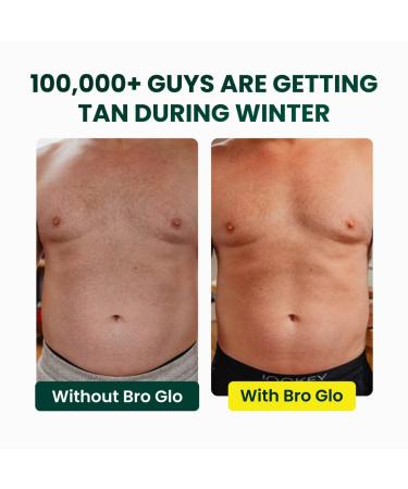 Bro Glo Self Tanner for The Boys - Quick Application Foam Mousse Easy Sunless Tan For Face and Body Oil Free Water Based Faster Skin Drying Natural Sun Kissed Bronze Color Perfect Men - 6.76 FL oz Body Tanner - V.2 - Buy Online on GoSupps.com
