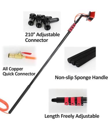 Water Fed Window Cleaning Pole Water Fed Telescopic Brush/Extendable Cleaner Conservatory Roof Suitable For Photovoltaic Panel Cleaningtrucks Windows (Color : 50cm Size : 7.2m) 7.2m 50cm - Buy Online on GoSupps.com