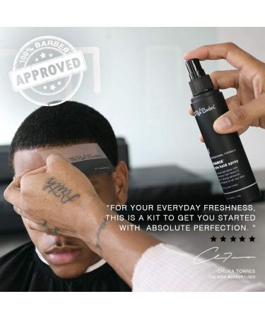The Rich Barber NHance Hair Building Fibers Set - 4-in-1 Hold Spray Applicator & Style Card Kit (Black) - Buy Online on GoSupps.com