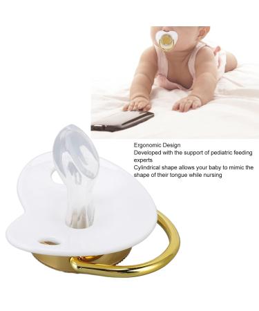 Stylish Silicone Baby Pacifier & Bling Clip Set - Perfect for Newborn DIY Photo Decor - White M | International Shipping Available - Buy Online on GoSupps.com