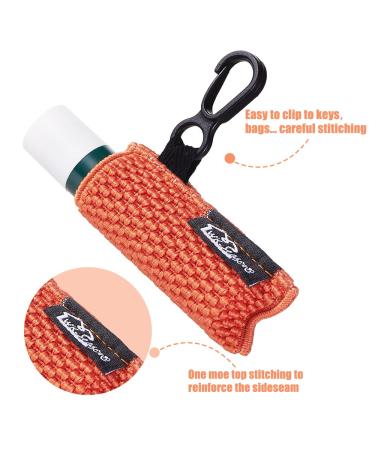 WKieason Lip Balm Sleeves Holder Keychain - 5pcs Clip-On Chapstick Holder Pouch - Elastic Lipstick Key Chain in Beige Pink Yellow Purple Green - Buy Online on GoSupps.com