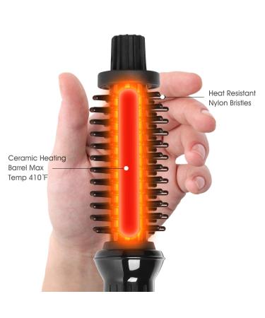 AmoVee Mini Curling Iron Hot Brush 3/4 Inch - Ceramic Tourmaline - Anti-Scald - Travel-friendly for Short Hair - Buy Online on GoSupps.com