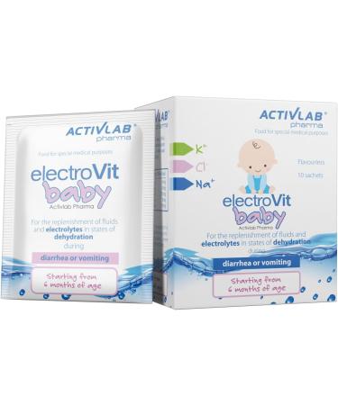 Activlab Electrovit Baby Pure - Tasteless Electrolyte Solution for Infants (10 Bags) | Supports Hydration During Vomiting & Diarrhea (6+ Months) - Buy Online on GoSupps.com
