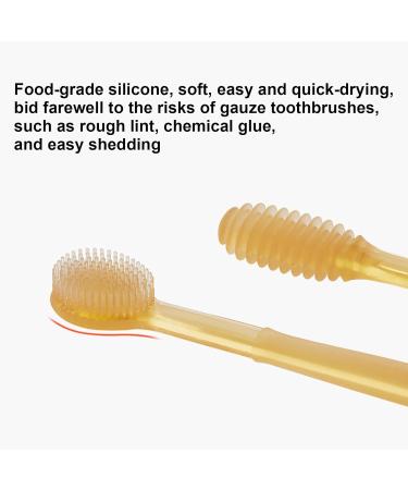 Toddler Toothbrush Set - Soft Bristles Cartoon Design Liquid Silicone for 0-3 Years | International Shipping - Buy Online on GoSupps.com