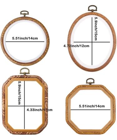 MWELLEWM 4 Pcs Set Embroidery Hoops - Reusable Hoop Rings for Cross Stitch and Sewing - Home Decor Craft Supplies - Buy Online on GoSupps.com