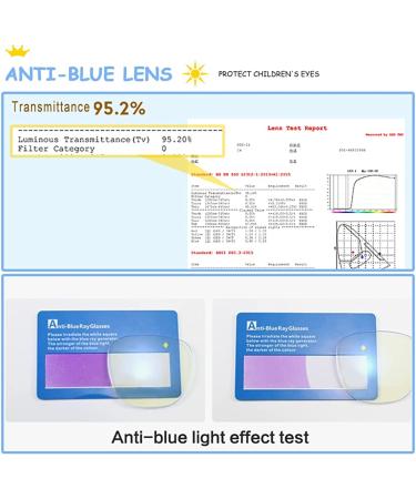 Kids Blue Light Blocking Glasses | 360 Hinges CR39 Computer Glasses | Silicon Blue Rectangular Design | Anti-Blue Light Protection for Boys and Girls (3-14y) | TV/Tablet Radiation Shield | Ultra-Thin - Buy Online on GoSupps.com