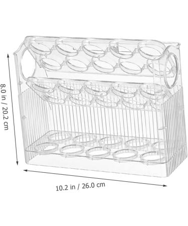 GRIRIW Fridge Egg Holder Egg Storage Box Mini Drawer Space Savers Organizers Plastic Household Egg Holder Egg Rack Dedicated - Buy Online on GoSupps.com
