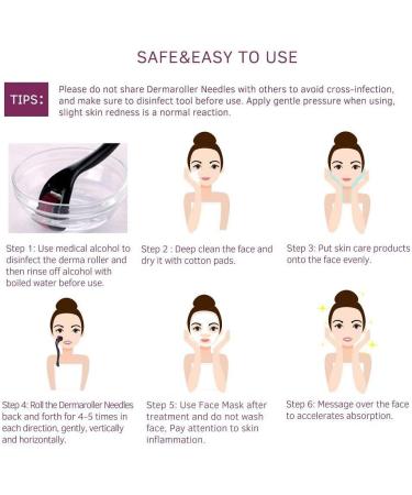 540 Titanium Microneedle Derma Roller Skin Care for Face Facial Wrinkles Hair Loss Stretch Marks Hair Regrowth Micro Needles Professional Microneedling Derma Needling Kit with Case 0.5mm - Buy Online on GoSupps.com