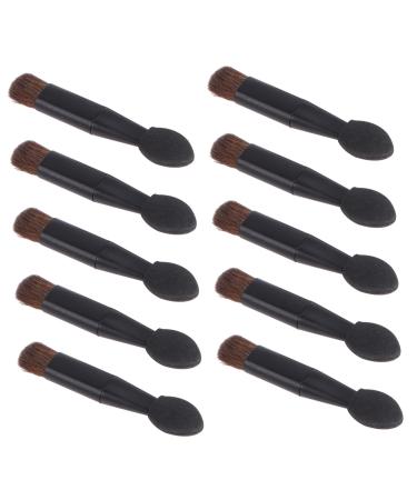 NOLITOY 10pcs Double Ended Eye Shadow Stick Makeup Brush Eyeshadow Brush Sponge Eye Makeup Accessory Miss