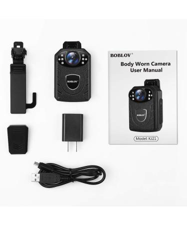 BOBLOV KJ21 1296P Body Wearable Camera | 128GB Memory | 8-10 Hours Recording | Police Body Camera with Clear Night Vision - Buy Online on GoSupps.com