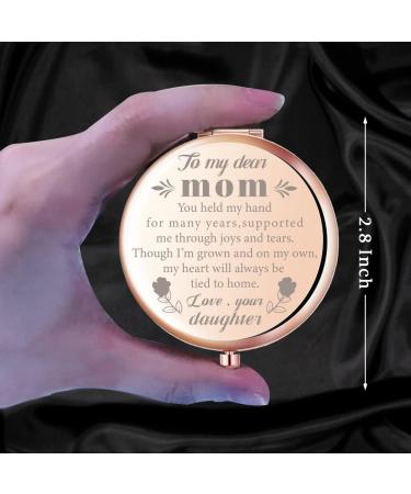 Rose Gold Compact Mirror for Mother of The Groom - Mother's Day/Birthday/Wedding Gift - Buy Online on GoSupps.com