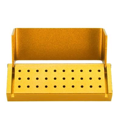 Buy Dental Autoclavable Box - 30 Hole Disinfection Holder for Dental Drill Tools - Aluminum Golden | International Shipping - Buy Online on GoSupps.com