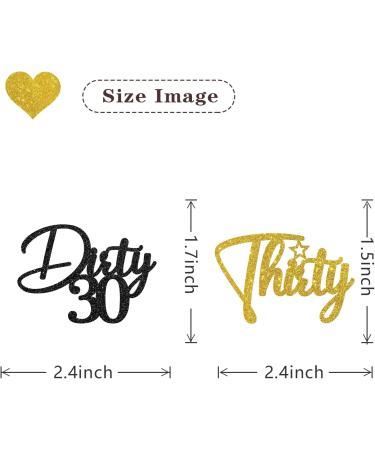 MonMon & Craft Dirty 30 Cupcake Toppers - 30th Birthday Sign - Dirty Thirty Cupcake Toppers - Thirty Dessert Decor- Cheers to 30 Years Party Decorations Black Gold Glitter - 24 Pcs - Buy Online on GoSupps.com