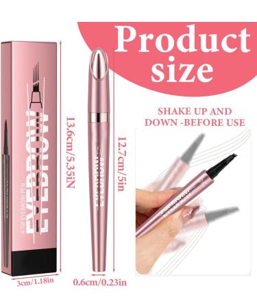 OIXYAZ OIXYA Waterproof Eyebrow Pencil with 4 Split Tips Micro 3D Eyebrow Pencil Waterproof and Easily Creates Natural Looking Eyebrows Eyebrow Dye 05 Brown - Buy Online on GoSupps.com