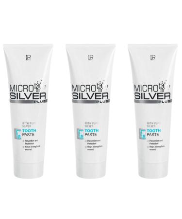 3x Microsilver Plus toothpaste * antibacterial regulating stabilizing * 3x 75ml