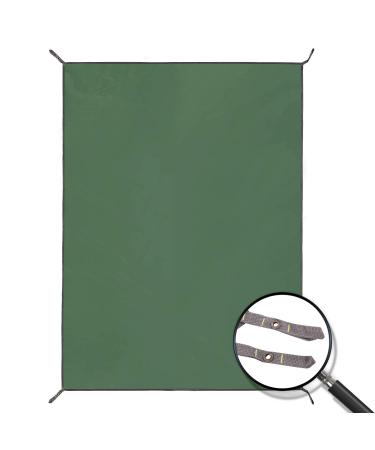 REDCAMP Waterproof Camping Tarp Lightweight to Cover Sun or Rain, Compact Tent Tarp Footprint for Ground or Under Tent, Green 55"x83" Army Green 55" X 83"