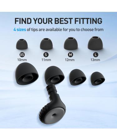 Buy Premium Ear Plugs for Sleeping - Ultra-Comfortable Edible Silicone 35 dB Noise Reduction 8 Sizes (XS/S/M/L) | Comfortable Earplugs for Travel - Buy Online on GoSupps.com