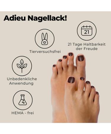 Original Miss Sophie Pedi Wraps - Russian Roulette Pedicure | 27 Ultra-Thin Nail Polish Stripes for Natural & Gel Nails | Perfect for Acrylic & Shellac Finish - Buy Online on GoSupps.com