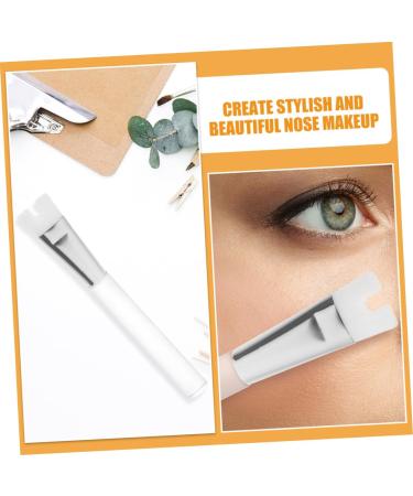 PLAFOPE 4pcs Nose Shadow Highlighter Brush Do Not Eat Powder Nose Shadow Brush Miss White Aluminum Tube - Buy Online on GoSupps.com