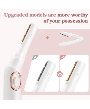 Pain-Free Women's Hair Remover - Waterproof USB Razor with LED Light for Peach Fuzz & Fine Hair - White Bikini Razor - Buy Online on GoSupps.com