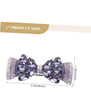 FRCOLOR rhinestones hair clips for women formal small hair clips hair clips for women top clip women hairpin crystal clip hairpin bow tie back of head simple purple Metal large women's - Buy Online on GoSupps.com