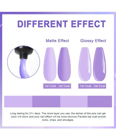 Morovan 6 Color Poly Gel Nail Kit with Slip Solution - DIY French Nail Art Set for Starter & Professional - Glitter Color Changing Poly Extension Gel - Buy Online on GoSupps.com