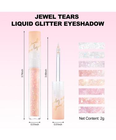 Erinde Liquid Glitter Eyeliner - Waterproof Metallic Eye Liner Pen | Highly Pigmented Shimmer Eyeshadow Liner #10 Sunset - Buy Online on GoSupps.com