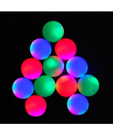ACEVER Flashing Light up Glowing LED Golf Balls (12 Pieces)