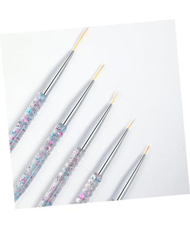 minkissy 2sets Nail Art Drawing Pen Nail Pens Nail Art Liner Nail Dtriper Transparent Handle Nail Brush Micro Paint Brush Nail Art Supply Paint Pen Draw a Line Alloy Pen Holder - Buy Online on GoSupps.com