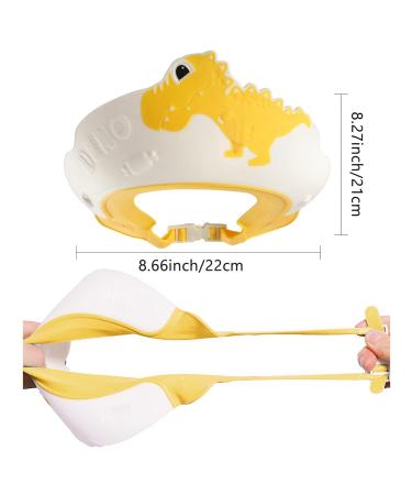 FUNUPUP 2 Pack Baby Shower Cap for Kids - Adjustable Toddler Hair Washing Bathing Cap with Dinosaur Design - Protect Baby Eyes - Baby Shower Visor Shampoo Cap - Buy Online on GoSupps.com