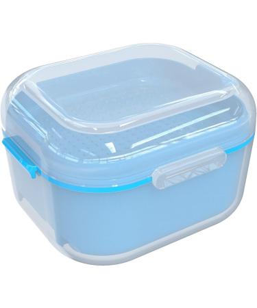 Prohese Dental Care Kit: Sieve Can for Storing Bite Rails & Cleaning Solutions for Dentures - Blue - Buy Online on GoSupps.com