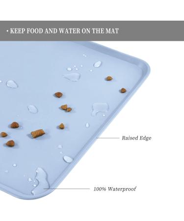 Reopet Waterproof Silicone Feed Mats for Dogs & Cats - Elevated Edge Pet Mats (47x30 cm) - Durable & Easy to Clean - Buy Online on GoSupps.com