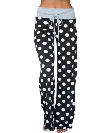 Shop Women's Plus Size Wide Leg Jogging Pants | Casual Dot Print Bohemian Style Beach & Homewear Pants - Buy Online on GoSupps.com