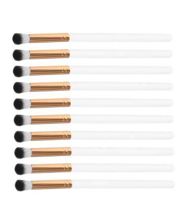 Hemoton 10pcs Makeup Brush Eyeshadow Brush Concealer Brush Makeup Eye Brush White Wooden Handle