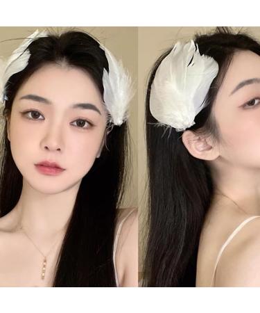 hgnxa Braids Hair Clip for Hot Girls White Feather Shape Hair Barrettes Ballet Dancing Ponytail Hair Barrettes for Teens Girls - Buy Online on GoSupps.com