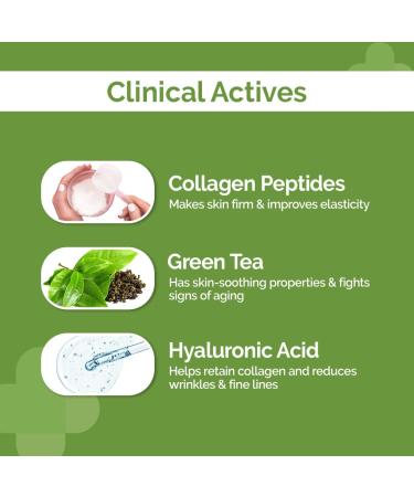 Buy 1% Collagen Daily Face Serum-Cream with Green Tea & Hyaluronic Acid | Plump & Tight Skin | 50g - International Shipping - Buy Online on GoSupps.com