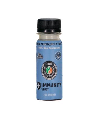 Chagit Chaga Mushroom Shot Immunity Shot Proprietary Quadruple Chaga Mushroom Extract 2oz Daily Drink Ready to Drink Box of 15 Individually Wrapped Shots