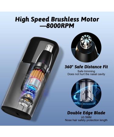 Rcygfsu Electric Nose Hair Trimmer for Both Men and Women with LCD Display Dual Edge Blade USB Rechargeable Trimmer Nose Clippers - Buy Online on GoSupps.com