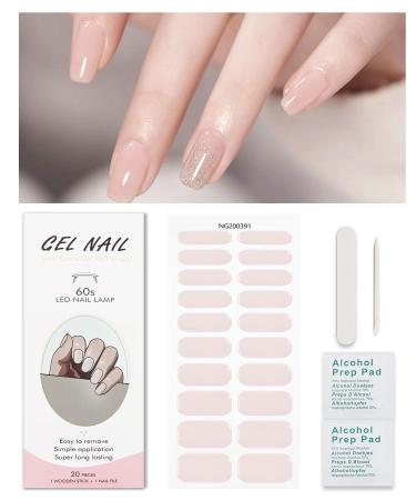 KALEFUL KALEFUL Pink Gel Nail Film Self Adhesive UV Curing Decoration Nail Art Design Accessories